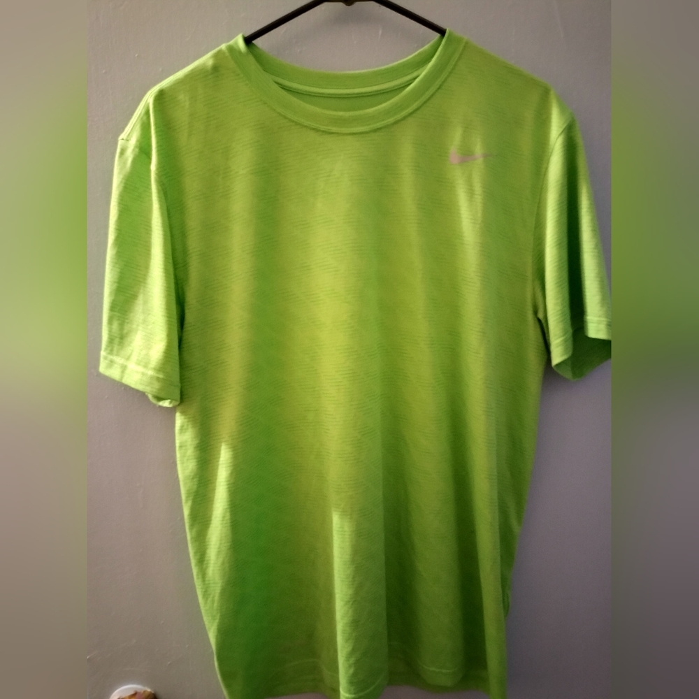 Nike Dri Fit Running shirt neon Sz LG
